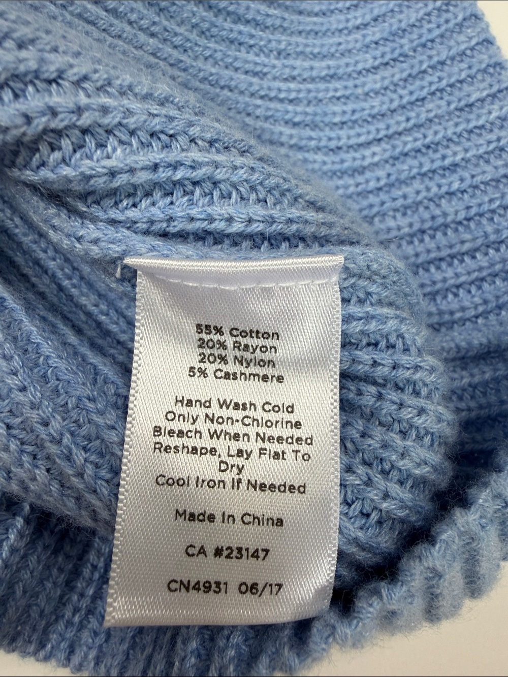 Talbots Cable Knit Sweater Women’s Med Light Blue Cashmere Blend Peplum Pullover - Picture 3 of 10